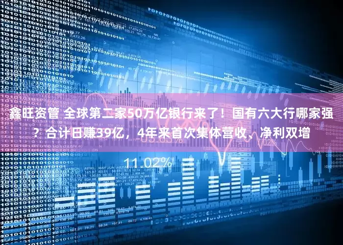 鑫旺资管 全球第二家50万亿银行来了！国有六大行哪家强？合计日赚39亿，4年来首次集体营收、净利双增